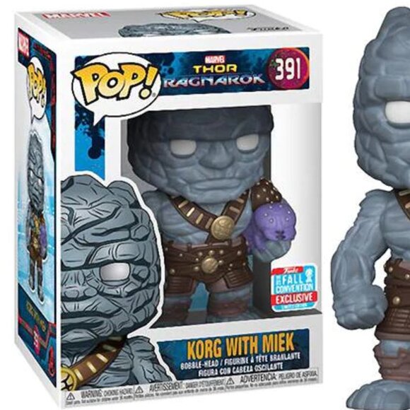 Funko Other - Funko Pop! - Marvel Thor Ragnarok - Korg with Miek 391, 2018 Fall Convention